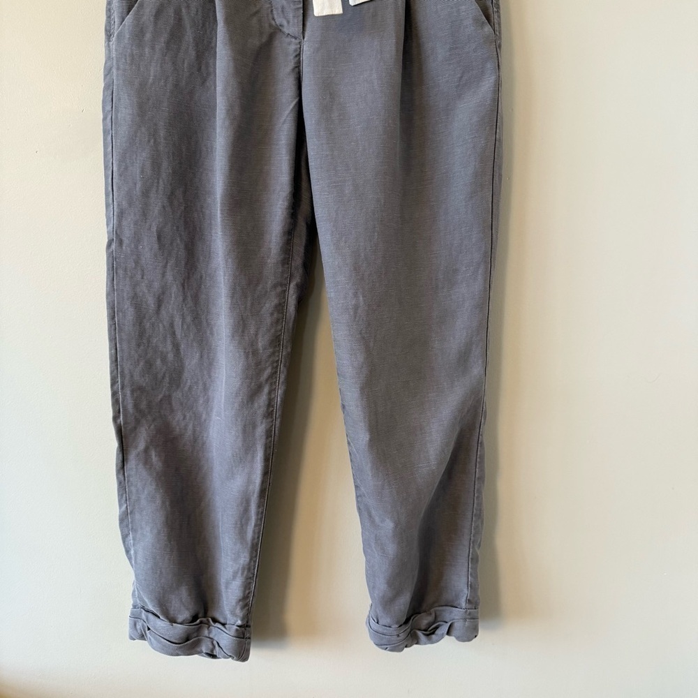 Aritzia-Linen Blend Allant Grey Pant (Size:2) - Picture 7 of 10